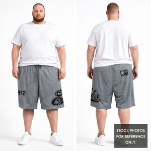 Ecko Unltd Mesh Shorts Men 3XL Gray Streetwear Y2K Hip Hop Athletic Basketbal